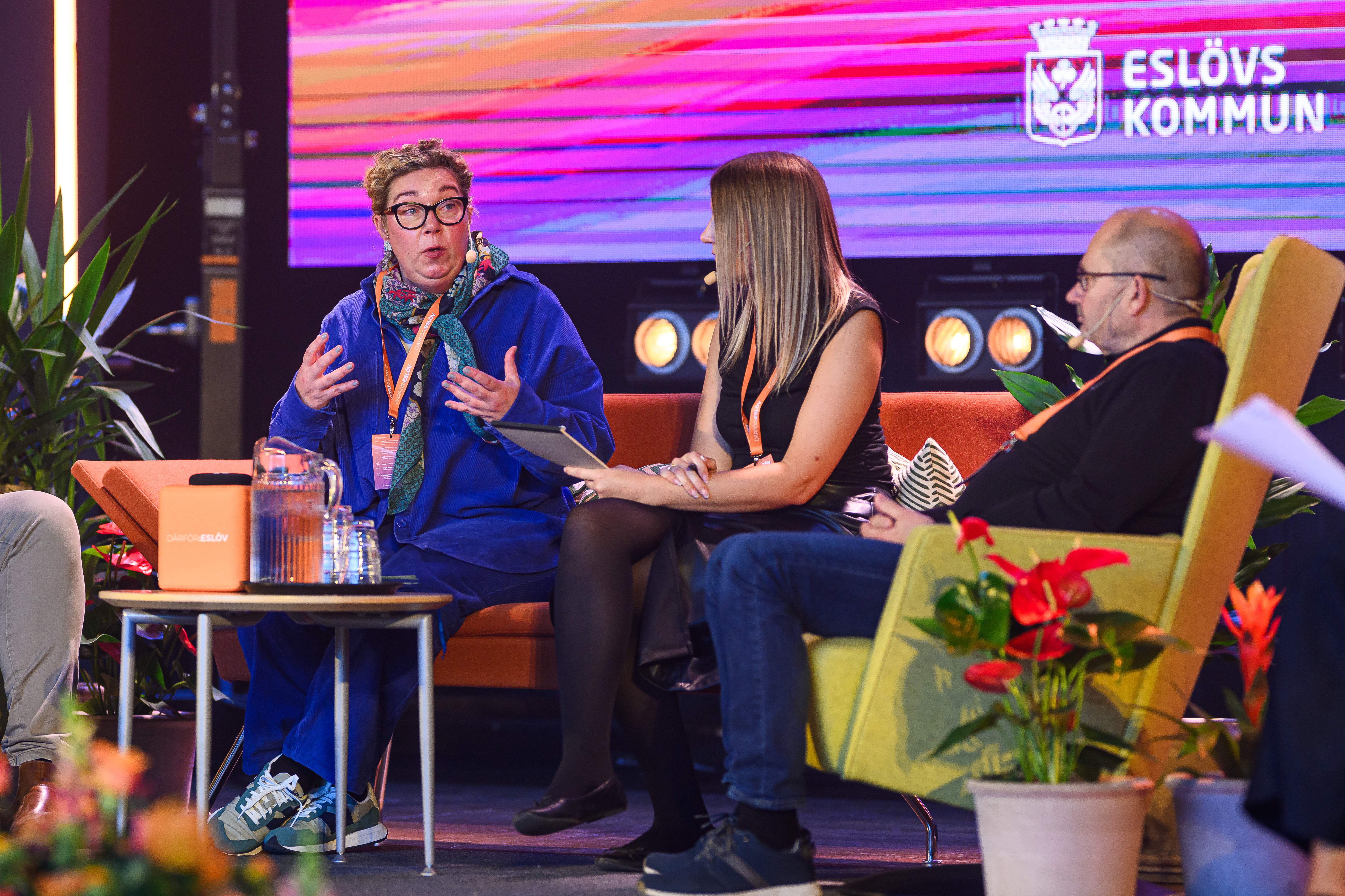 Panelsamtal med Maja Grubelic från Kompetenslots,AnnaJohanna Leo, Näringslivsutvecklare på Regional Utveckling,Thomas Johnsson, affärsområdeschef eftermarknad på Delvator.