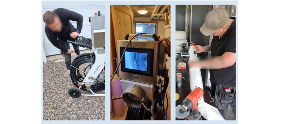 Bild på person som arbetar med relining