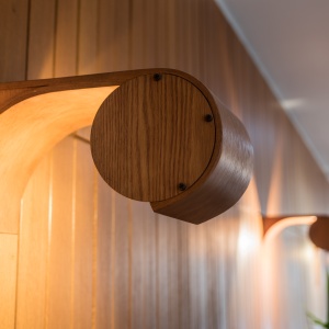 Väggbelysningen i foajén