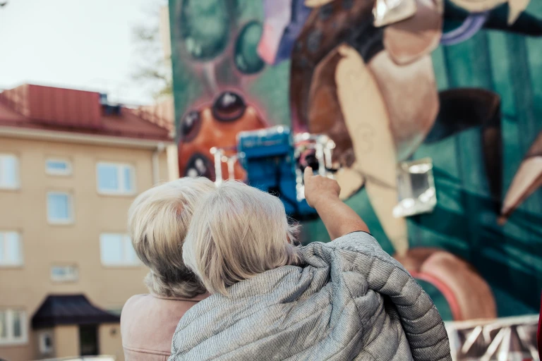 Muralmålning.