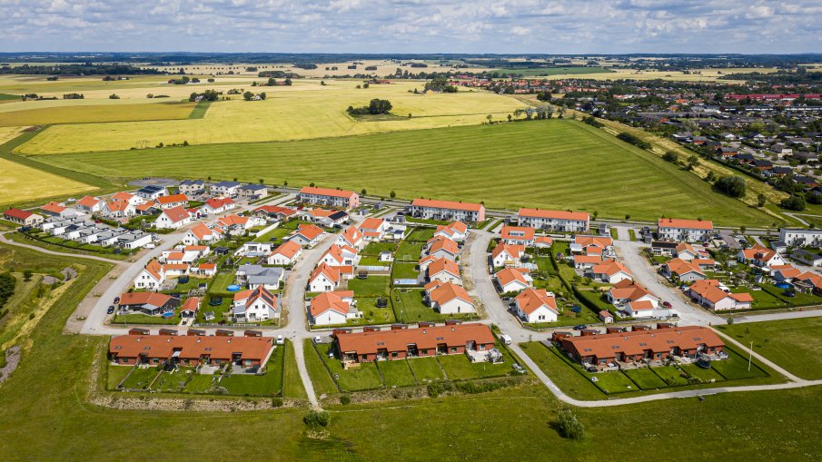 Bäckdala, drönarvy från söder. Foto: Christoffer Borg-Mattisson