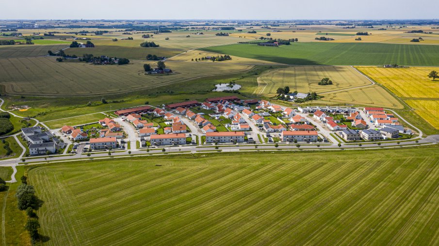 Bäckdala. Drönarvy från norr. Foto: Christoffer Borg-Mattisson
