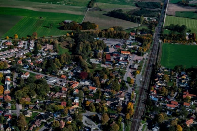 Flygfoto över Stehag