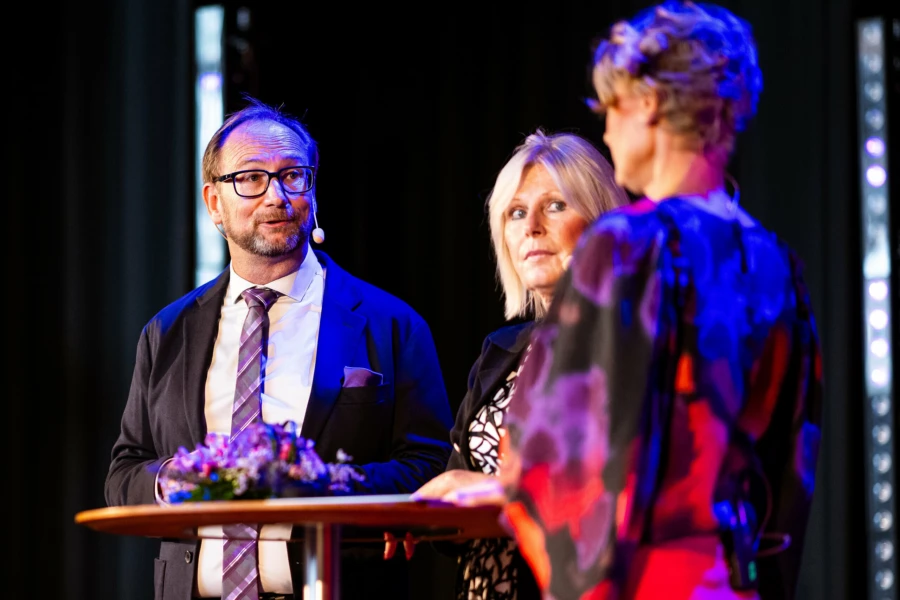 Johan Andersson och Eva Hallberg p&aring; N&auml;ringslivsdagarna 2023.