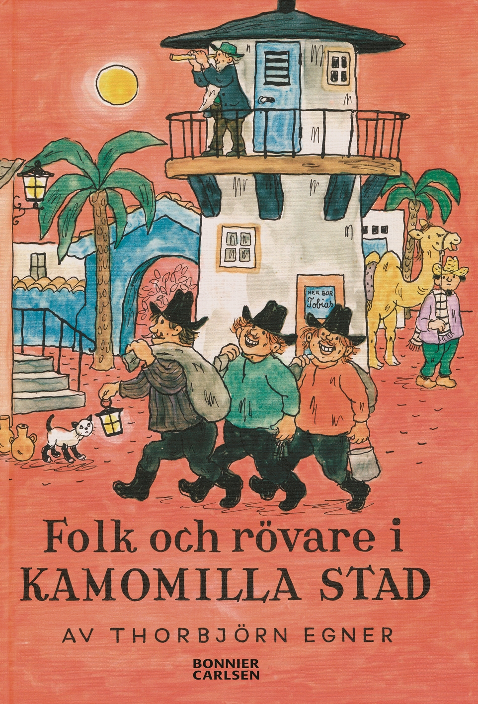 Ser du likheten med Esl&ouml;vs gamla vattentorn och utkikstornet i barnboksklassikern "Folk och r&ouml;vare i KAMOMILLA STAD"?