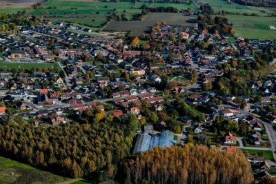 Flygfoto över Löberöd