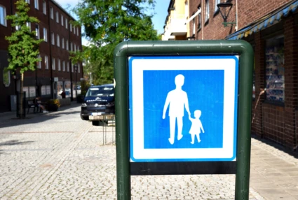 Vägmärke gågata