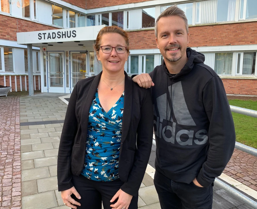 Glada &ouml;ver nomineringen till Guldpilen &auml;r HR-chef Anna Nord&eacute;n och HR-strateg Fredrik Dahl