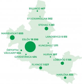 karta eslövs kommun Fakta och statistik om Eslövs kommun   Eslövs kommun
