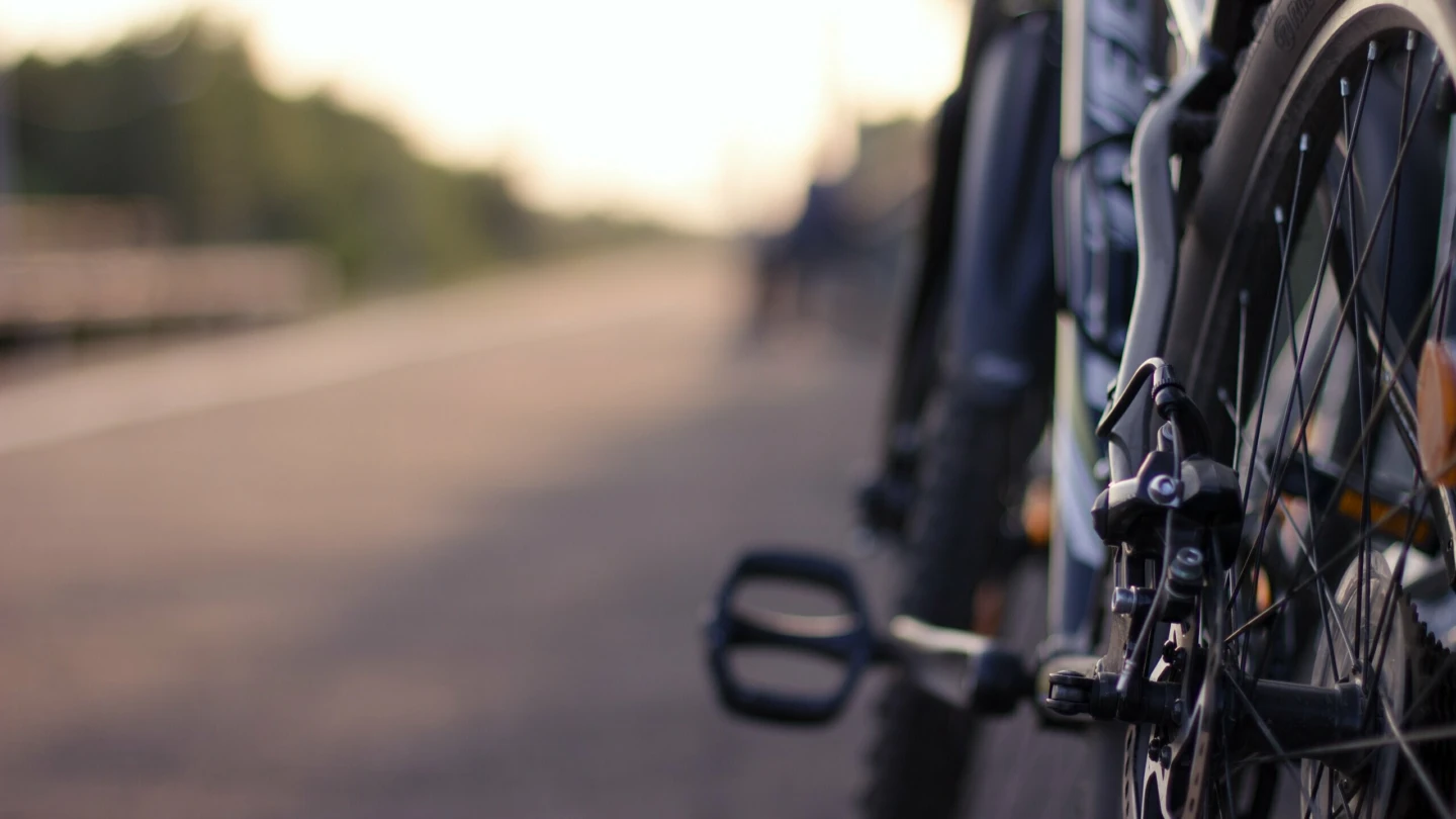 Närbild på cykel