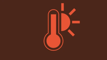 Illustration av en termometer och en sol