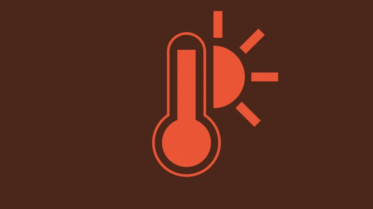 Illustration av en termometer och en sol