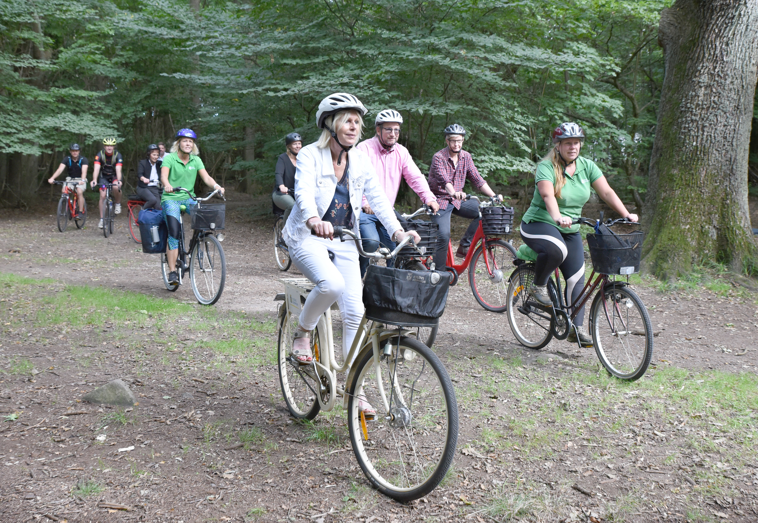 Flera cyklister i Eslövs allmä'nning