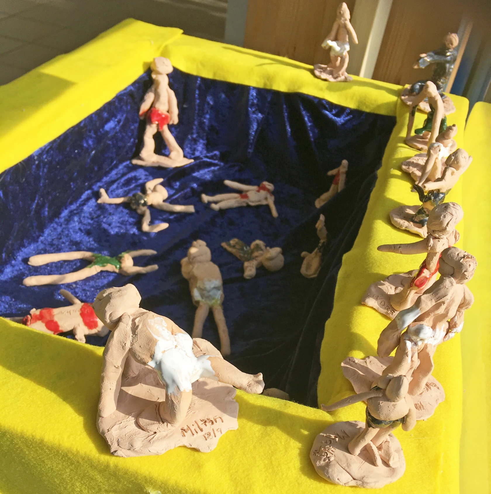 Dannemannens förskola hade sitt avtryck på Karlsrobadet i Eslöv och har blivit inspirerade av vattnet.