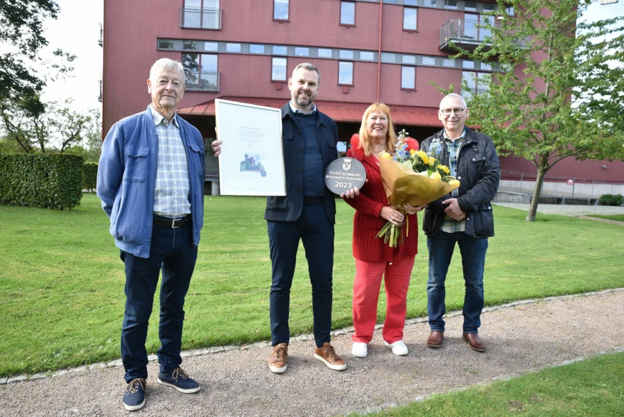 Lagerhusets styrelse Bengt-G&ouml;ran Lindell, Thomas Lind&eacute;n, Karin Reinich och Lars Byfors.