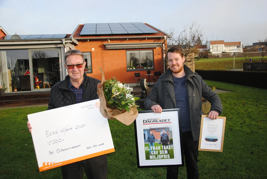 Jan Nilsson, ordförande i bostadsrättsföreningen (till vänster) och Martin Enström, sekreterare (till höger). Foto: Toomas Laagus/Skånska Dagbladet.