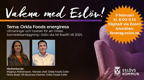 Vakna med Eslöv – näringslivsfrukost 9 februari kl. 8–9.15