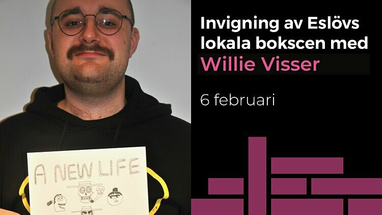 Invigning av Eslövs lokala författarscen med Wille Visser