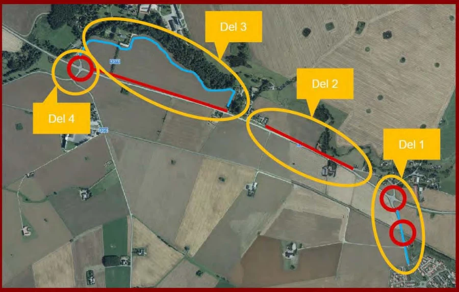 Bilden visar projektets olika delar. Milj&ouml;- och samh&auml;llsbyggnadsn&auml;mnden beslutade att g&aring; vidare med att anl&auml;gga alla delar.