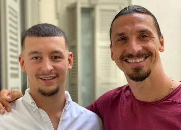 Granit Rushiti med sin f&ouml;rebild Zlatan Ibrahimović.