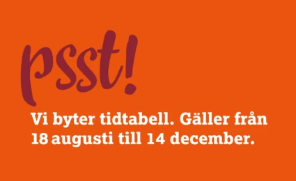Den nya tidtabellen gäller till och med den 14 december