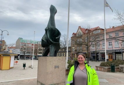 Malin Gunnarsson, projektledare för ombyggnaden av Stora torg