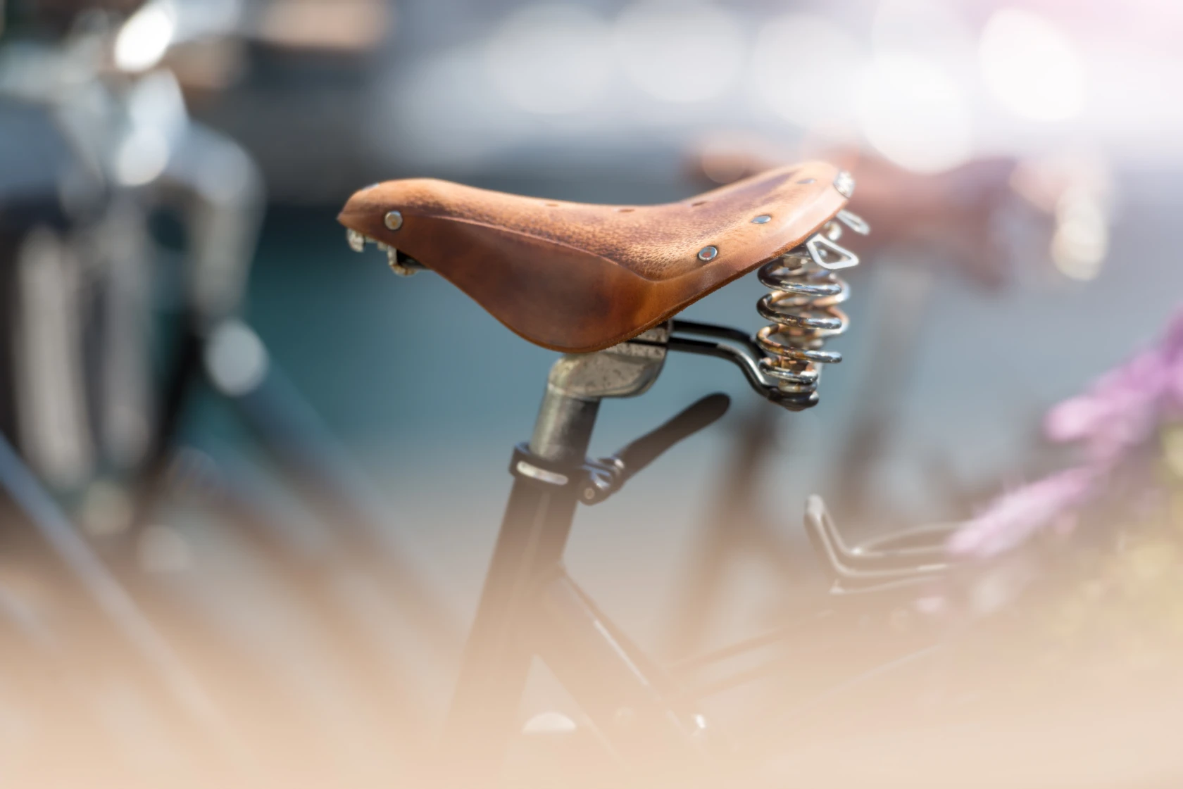 Cykelsadel i närbild