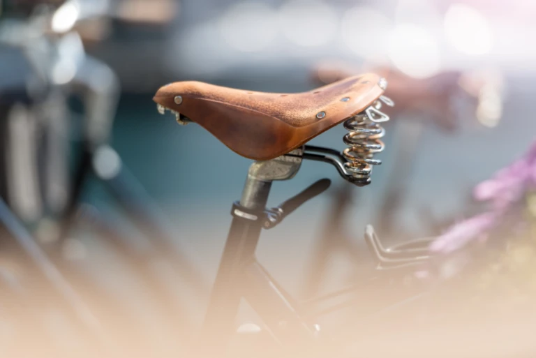 Cykelsadel i närbild