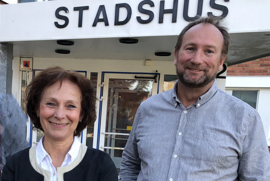 Catharina Malmborg (M) och Johan Andersson (S) är kommunstyrelsens första vice ordförande respektive ordförande.