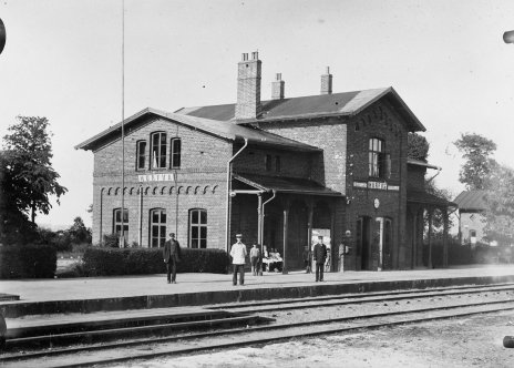 Hurva station. Bild från Järnvägsmuseet.