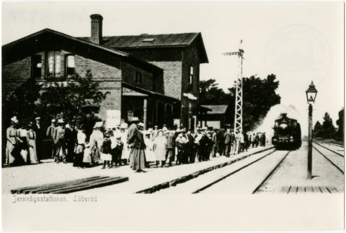 Löberöds station. Bild från 1900. Järnvägsmuseet.