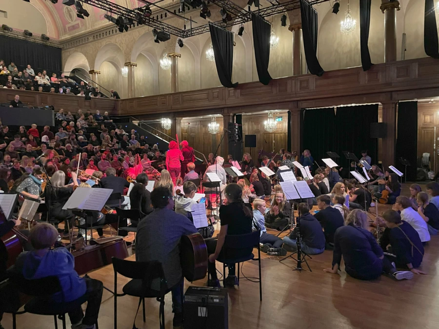 Elever fr&aring;n 34 kulturskolor deltog i konserten i Malm&ouml;.