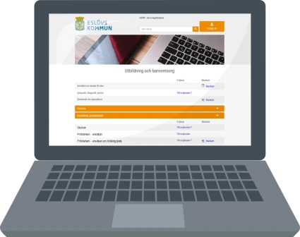 Illustrerad laptop