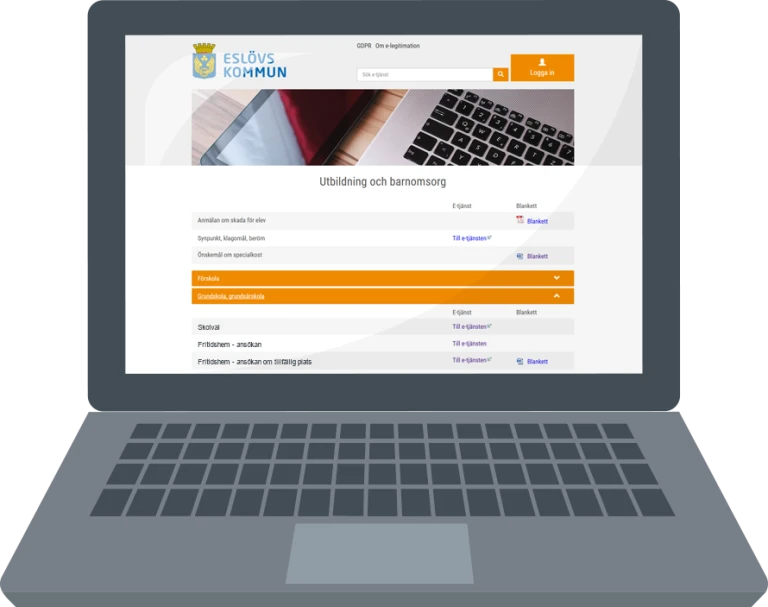 Illustrerad laptop
