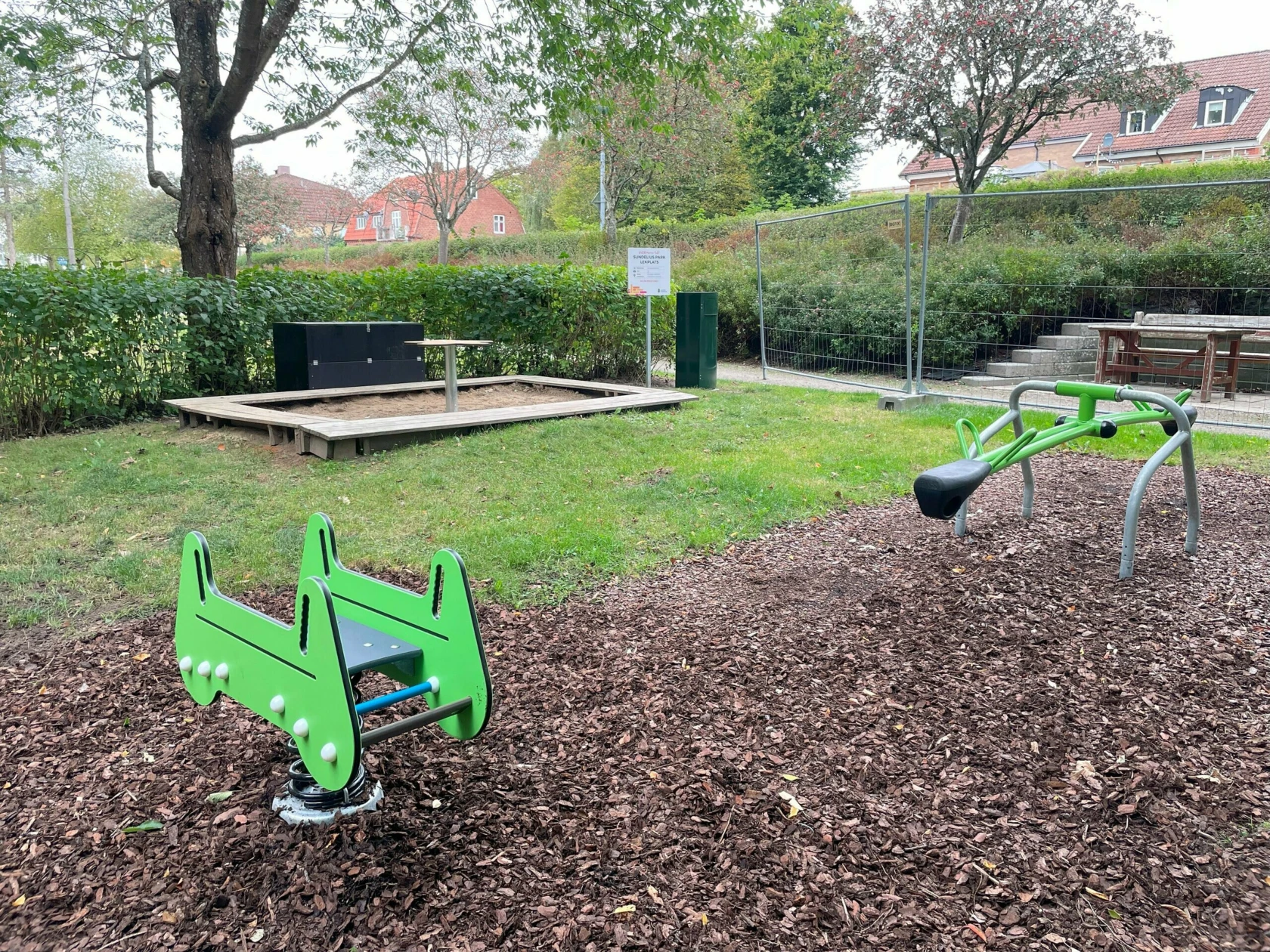 Lekplats i Sundelius park i Marieholm.