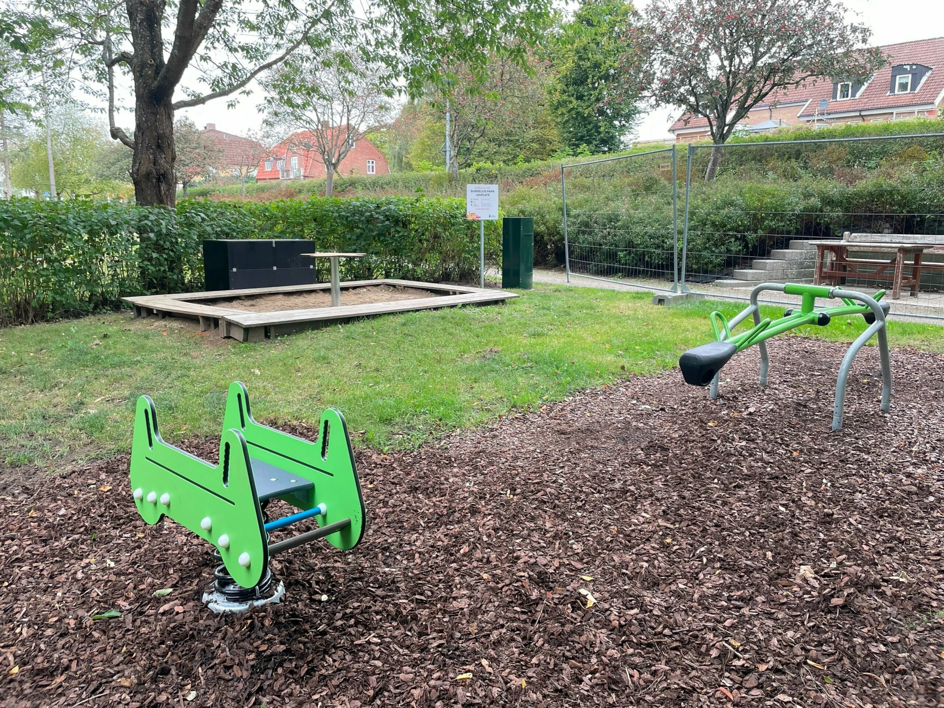 Lekplats i Sundelius park i Marieholm.