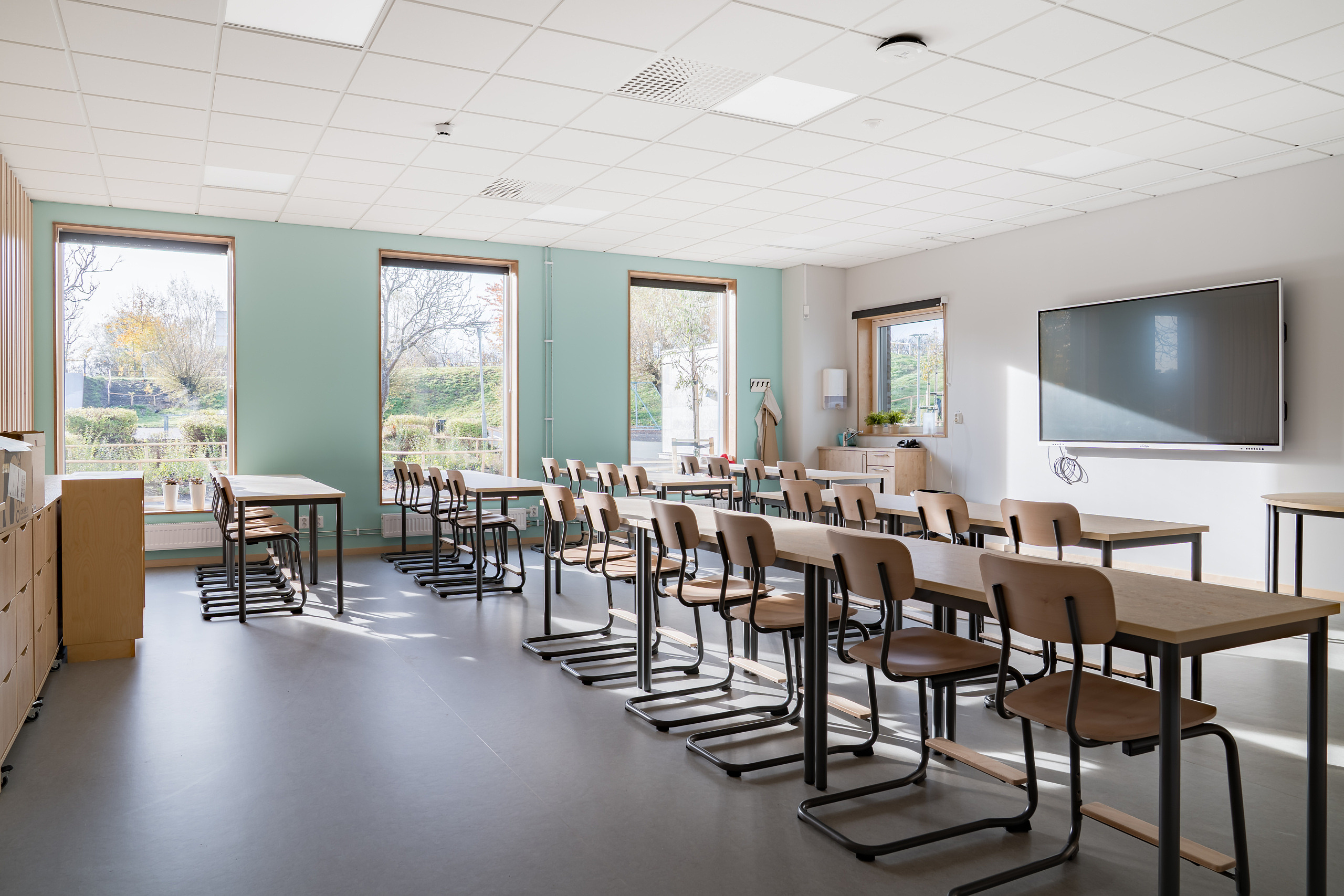 Klassrum inne på Sallerupskolan
