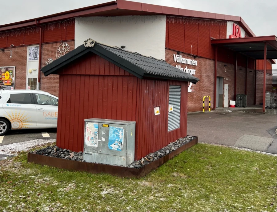 N&auml;tstationen vid Ica Kvantum som den ser ut idag. Foto: Maria Petersson, Kraftringen.