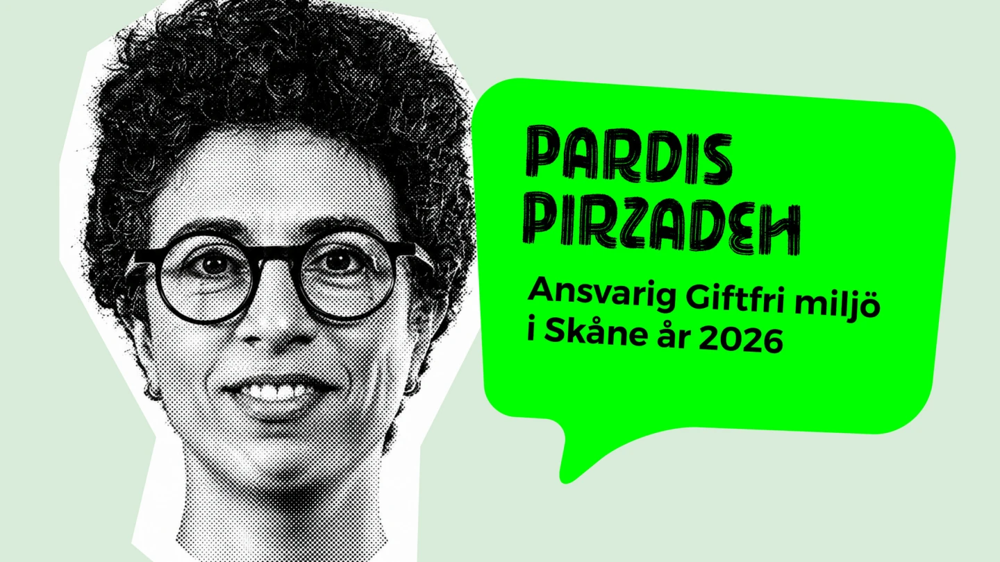 Porträtt av kvinna med texten Paris Pirzadeh