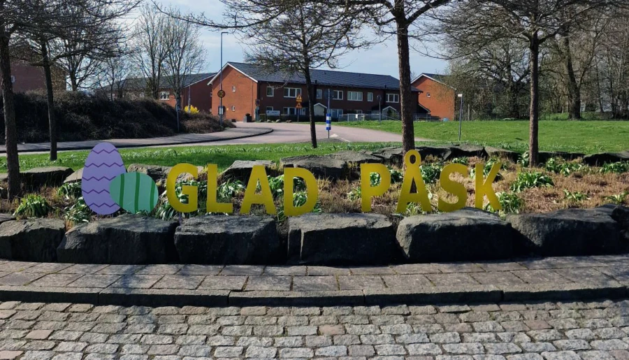 P&aring;skpyntad rondell.