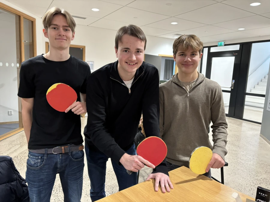 Benjamin Gustafsson, Elias Sjögren och David Björkryd är alla pingistalanger och arrangerar kurser för barn.