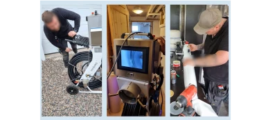 Bild på person som arbetar med relining