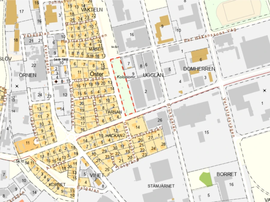Karta över koloniomårde