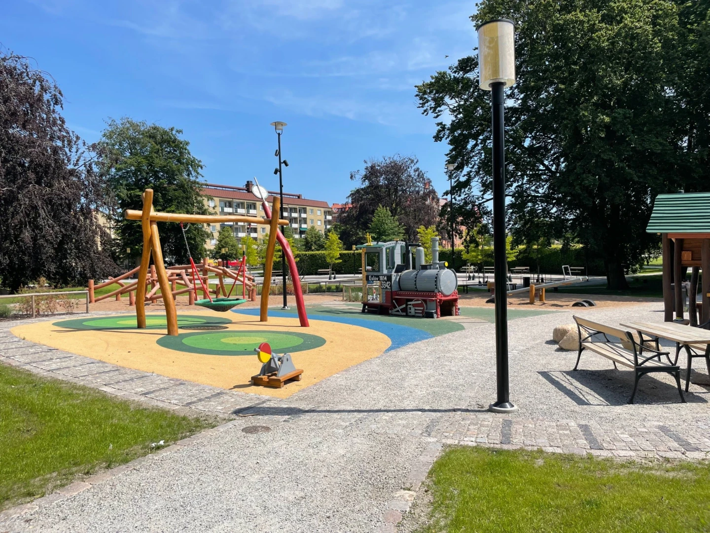 Stadsparkens lekplats i Eslöv.
