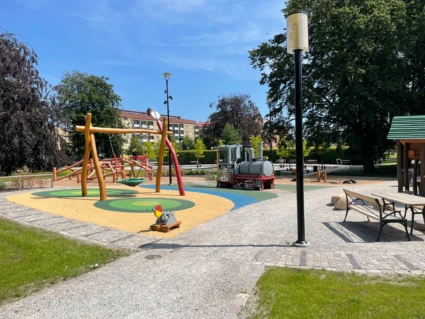 Stadsparkens lekplats i Eslöv.