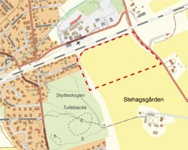 Orienteringskarta över Stehag