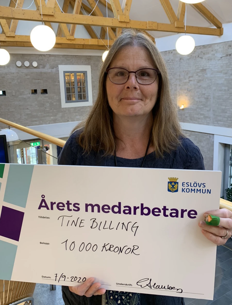 Tine Billing &auml;r &Aring;rets medarbetare i Esl&ouml;vs kommun