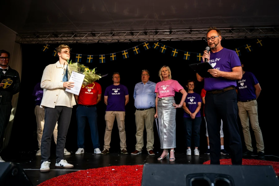 Både Truls och Eslövs framgångsrika föreningsliv hyllades på scenen.