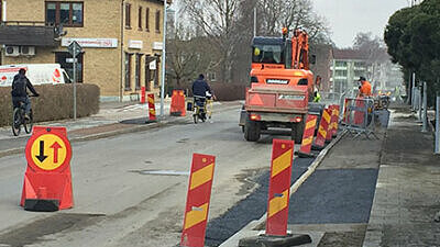 Flera asfaltsarbeten i centrala Eslöv de kommande veckorna