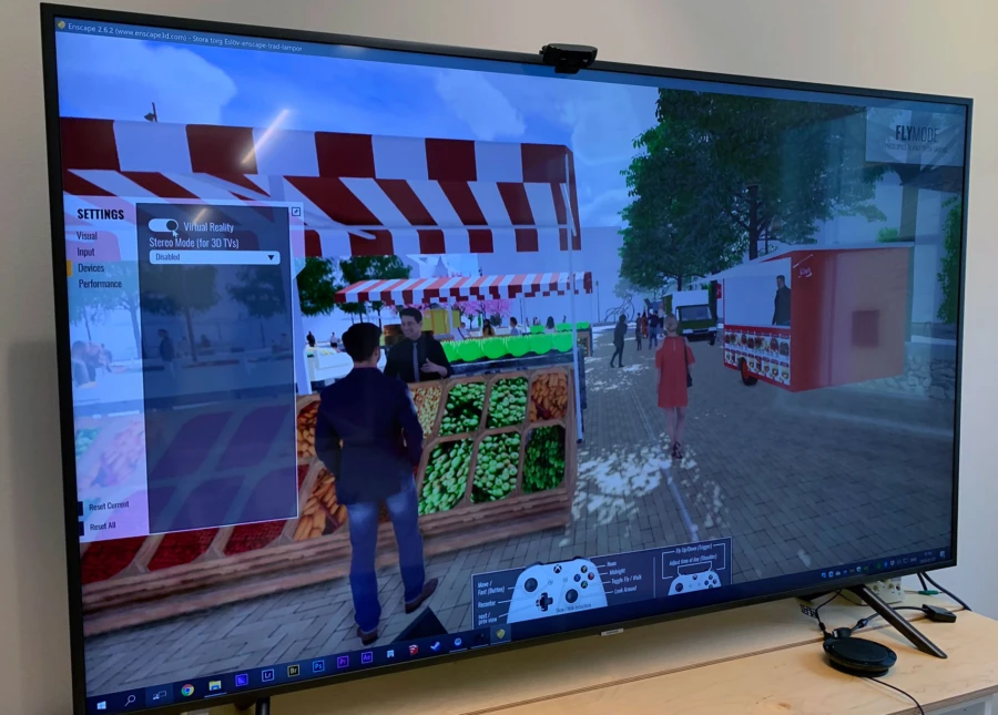 TV-sk&auml;rm med illustration fr&aring;n Stora torg